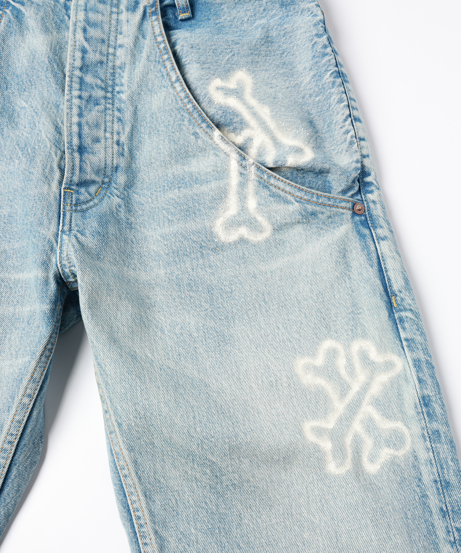 HAND PAINTING DENIM PANTS｜amok｜STADIUM ONLINE SHOP