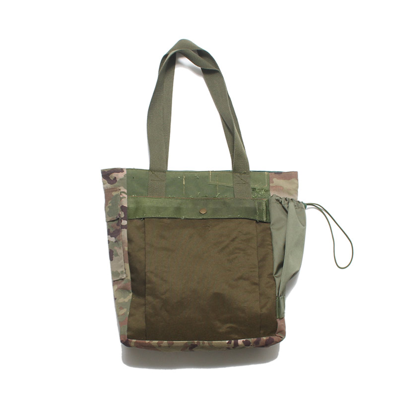 バッグ VINTAGE MILITARY REMAKE BAG Military Liner Remake Bag (Natural Leather) / MINT+ Upcycled