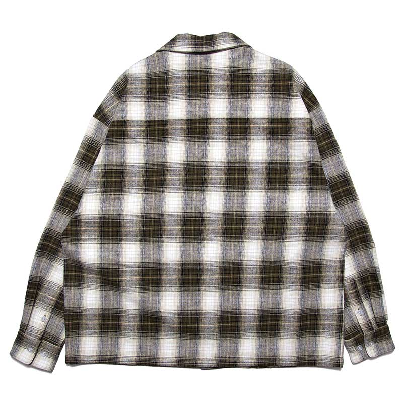 【schott】Open collar ombre check shirt Ombre Check Open Collar Shirt