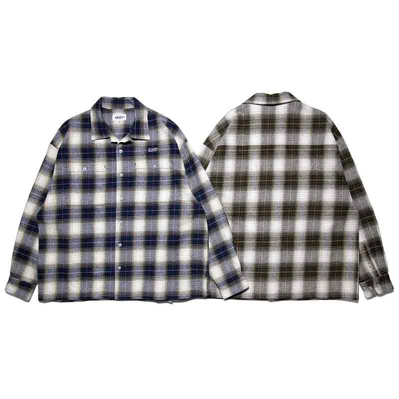 OMBRE CHECK OPEN COLLAR SHIRT｜HAIGHT｜STADIUM ONLINE SHOP