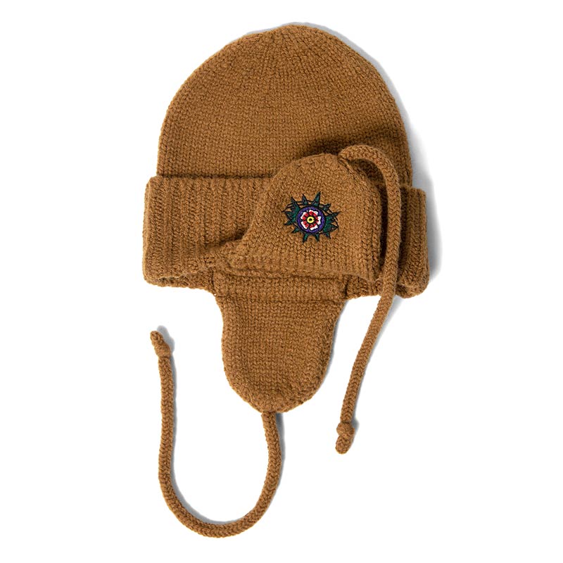 DOG EAR KNIT CAP ft.GRINDLODGE