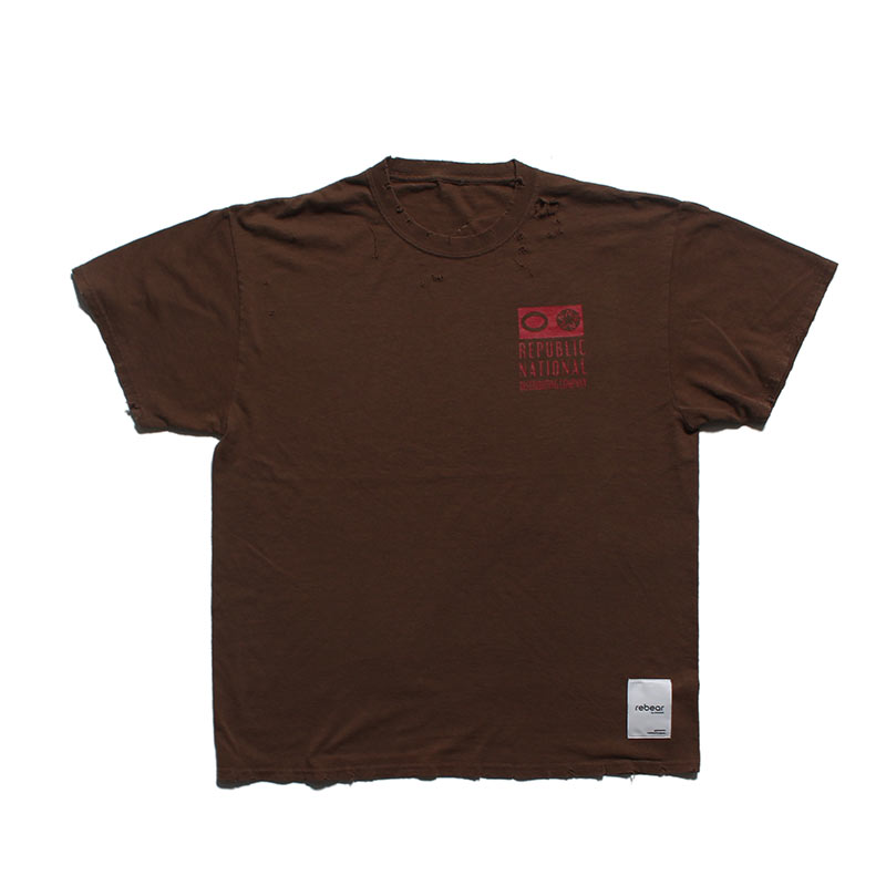 【JOHNBULL】rebear 25070587003330 AP STUDIO 取扱い VINTAGE CRUSHED T-SHIRTS半袖Tシャツ JUST ARRIVED ! rebear by Johnbull VINTAGE CRUSHED T-SHIRTS