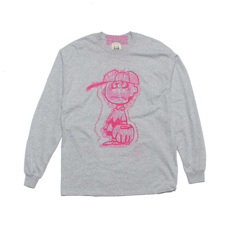 Dead Brown silk stencil pt L/S Tee