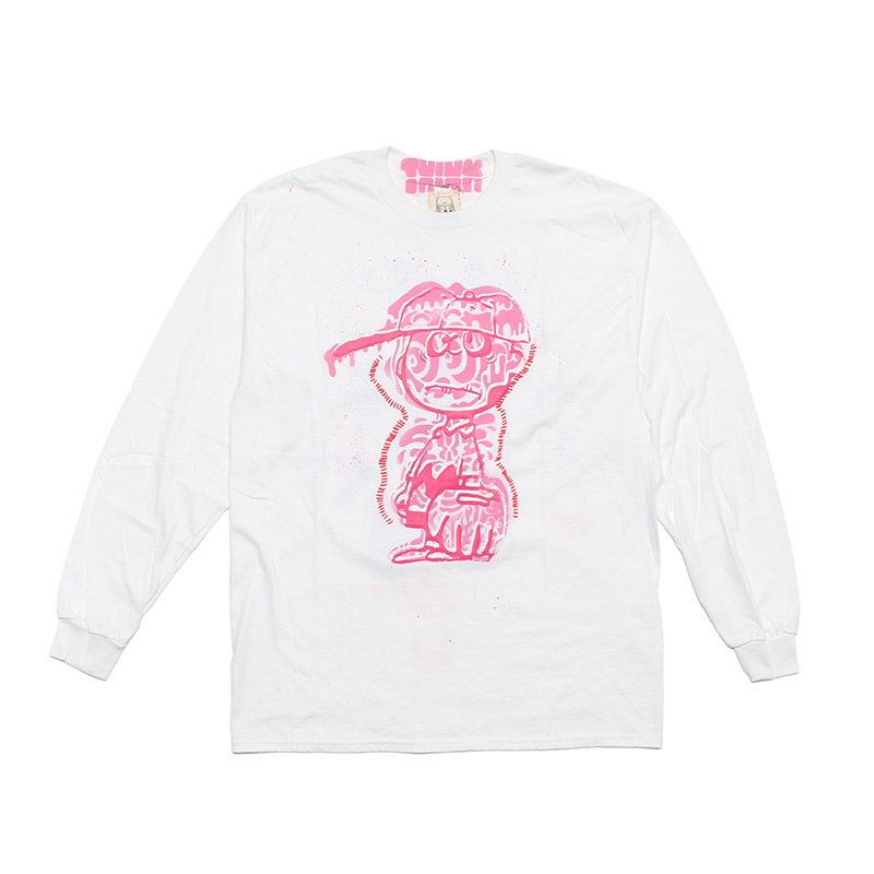 Dead Brown silk stencil pt L/S Tee