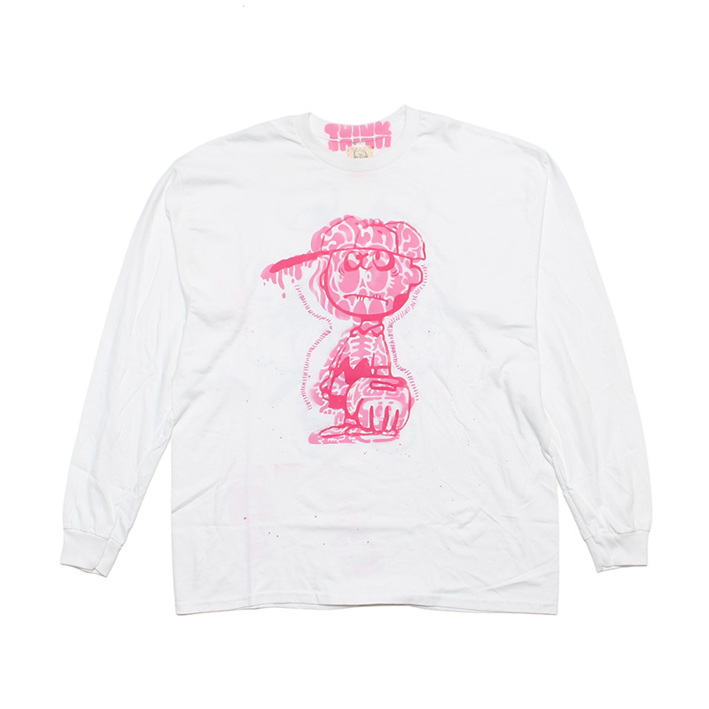 Dead Brown silk stencil pt L/S Tee